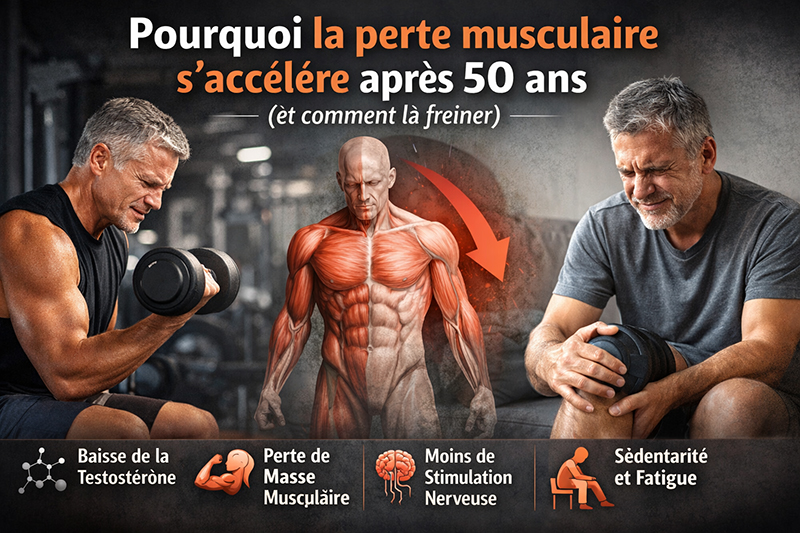 Pourquoi la perte musculaire s&rsquo;acc&eacute;l&egrave;re apr&egrave;s 50 ans