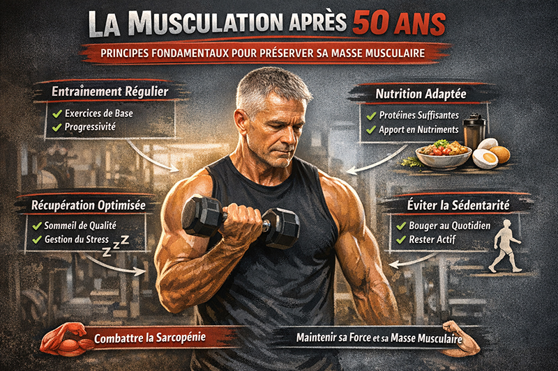 La musculation apr&egrave;s 50 ans : principes fondamentaux pour pr&eacute;server sa masse musculaire