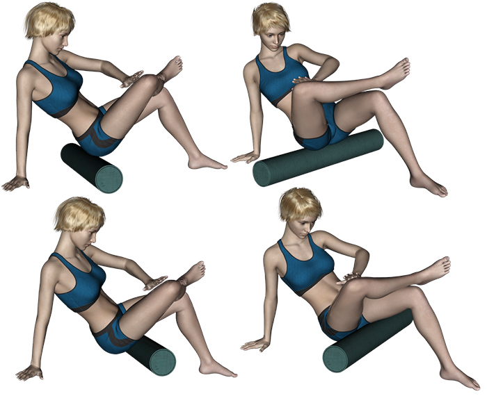Foam Roller exercice spour les fessiers