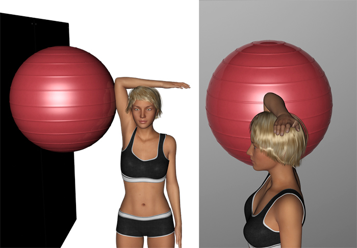 Stretching - Etirement des muscles triceps (arri&egrave;re du bras)